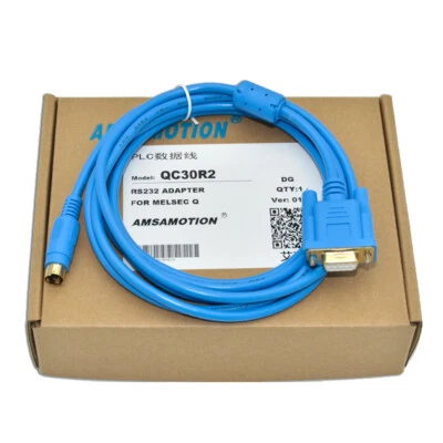 For Mitsubishi Q series PLC programming cable QC30R2 serial port RS232 - Image 1 of 4