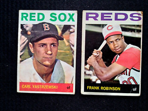 1964 Vintage Topps #210 260 Carl Yastrzemski Frank Robinson HOF Baseball Lot 2