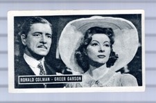 RONALD COLMAN & GREER GARSON - MOVIE STAR CARD - KWATTA SERIES B - #B168 - 1947