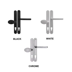 uPVC Door Handle Fab & Fix Sprung Offset Lever Pad PVC Double Glazing Pair Set - Picture 1 of 9