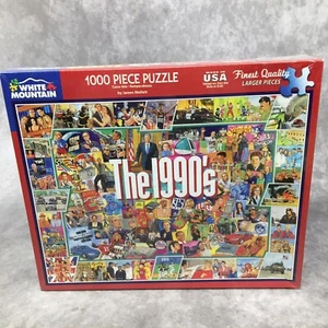 The 1990's White Mountain 1000 Pc. Puzzle 24" x 30" Larger Pieces-Box has dents - Picture 1 of 10