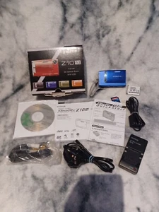 Fujifilm FinePix Z Series Z10fd 7.2MP Digital Camera - Blue TESTED Boxed w Extra - Picture 1 of 8