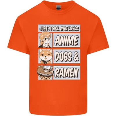A Girl Who Loves Anime Dogs & Ramen Kids T-Shirt Childrens - Image 1 of 4