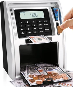 🏦 Hucha electrónica para cajero automático para niños - Juguete inteligente para ahorrar dinero - Imagen 1 de 8