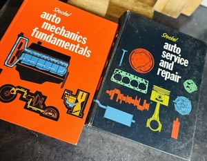 Lot 2 Vintage Stockel Books -Auto Service Repair Auto Mechanics Fundamentals - Picture 1 of 15
