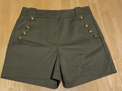 WHBM White House Black Market Shorts Womens 8 Flat Front Bermuda Stretch Olive - Image 1 of 4