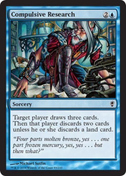 Compulsive Research - Light Play MTG Conspiracy - Image 1 of 1