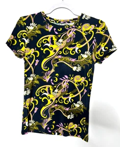 L'Agence Ressi Tee Shirt Damen XS Fitted Stretch Abstrakt T-Shirt Oberteil - Bild 1 von 11