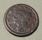 1854 HALF CENT  RIM BUMPS