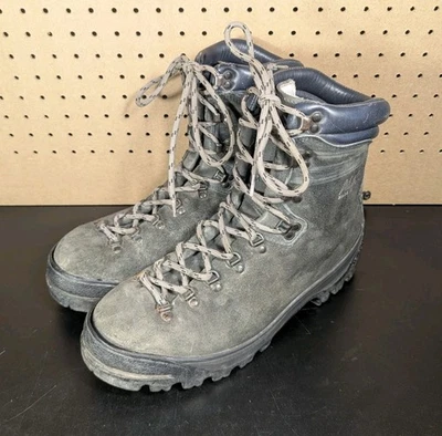 Botas de Montaña de Senderismo de Cuero Gris ALICO Tobillo Alto Hechas en Italia Para Hombre Talla 11 Foto 1 de 4