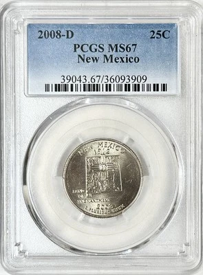 2008 D NEW MEXICO STATE QUARTER PCGS MS67 - Image 1 of 2