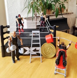 WWE Mattel NXT Ring Playset And 4 Figures Bundle With Accessories - Picture 1 of 10