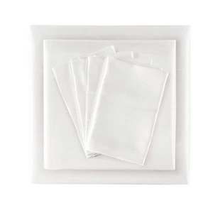 Full Satin Luxury 6pc Sheet Set White - Picture 1 of 11