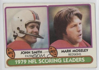 1980 Topps Scoring Leader John Smith Mark Moseley #334 - Image 1 of 2