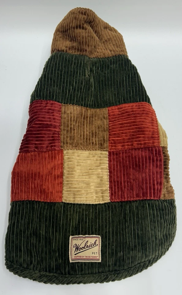 Woolrich Pet Corduroy Vest Jacket Dog SZ Small Autumn Brown Green Outdoor  READ - Image 1 of 4