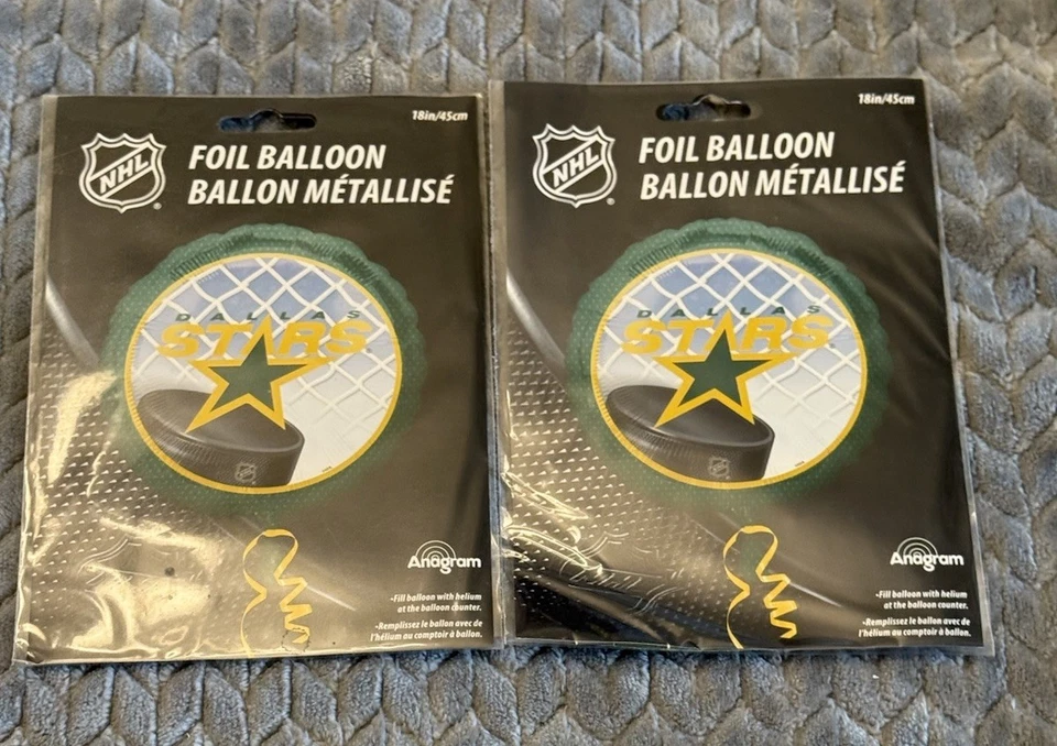 Dallas Stars NHL 18" Foil Balloon Pro Hockey Sports Party Decoration 2 Pack - Image 1 of 3