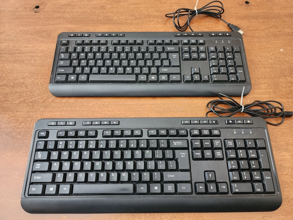 Adesso AKB-132HB-Multimedia Desktop Keyboard-Black-132 Wired-Easy Touch-2 Units - Image 1 of 2