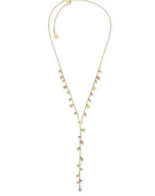 $145 Collar Michael Kors DOS TONOS A MEDIDA Pepita Cuentas Y Lariat D1 Foto 1 de 4