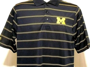 Michigan Wolverines Short Sleeve Polo Golf Shirt by Antigua, Adult Small, NICE!! - Picture 1 of 3