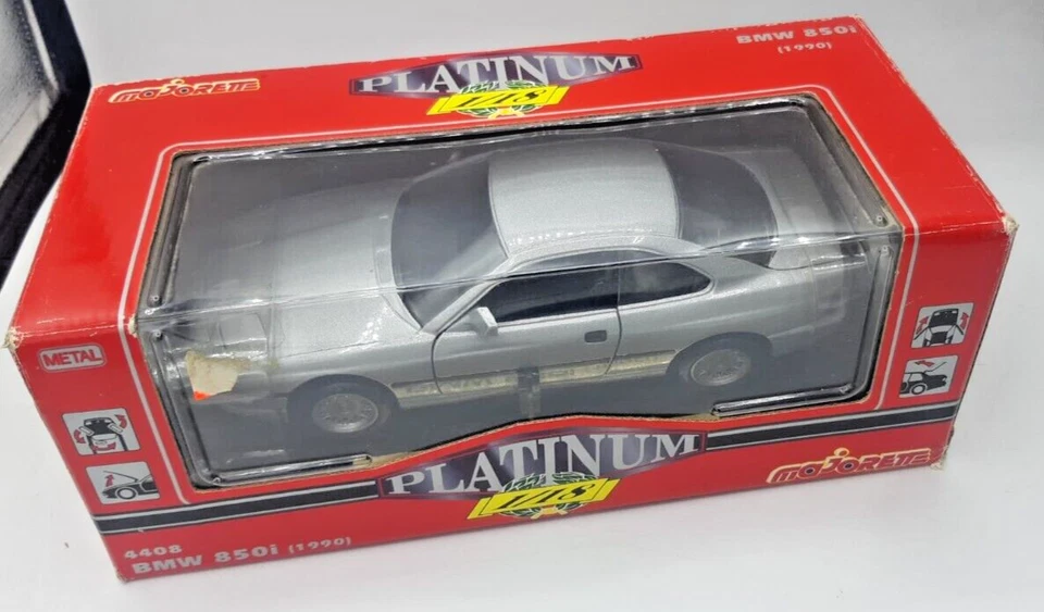 Majorette 1 18 Platinum Bmw 850i 1990 Grigia Metal BOX Gd16 - Immagine 1 di 3