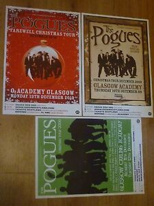 The Pogues - Collection of Scottish tour live music show concert gig posters x 3