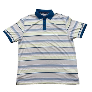 BEN HOGAN Golf Performance Polo Shirt Men L Blue Pink Yellow Colorful Stretch 46 - Picture 1 of 21