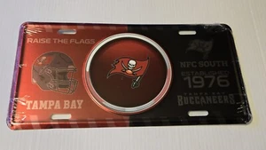 NUEVO TAMPA BAY BUCCANEERS PREMIUM METAL ETIQUETA AUTOMÁTICA MATRÍCULA NFL - Imagen 1 de 5
