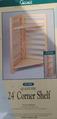 24" Pine Wood Stackable Corner Shelf  USA Made In Pendelton Oregon Casade - Image 1 of 4