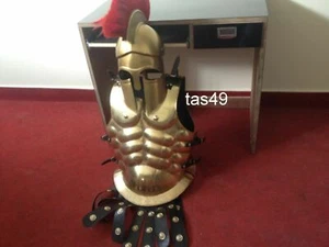 Muscles Armour Suit & Helmet Greek Suit of Armor 15th Century Armor Combat - Picture 1 of 1