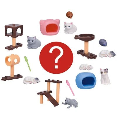 TARLIN INTERNATIONAL Blind Box Bag 1/12 Miniature Dollhouse Pet Cat Bed Tower 1 Random Accessory
