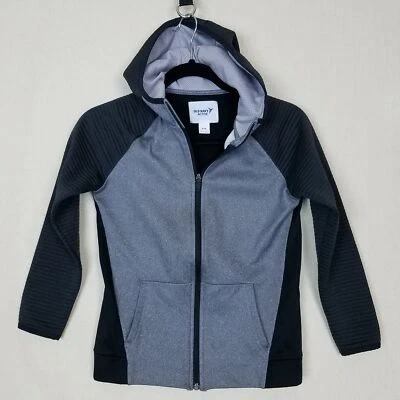Sudadera OLD NAVY Niños Negra y Gris Poli Manga Larga Cremallera Completa Talla M (8) Foto 1 de 4