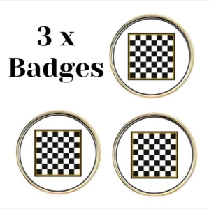 3 x Drafts Board (BU6) Lapel Pin Badges - Picture 1 of 3