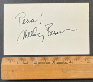 COMEDIAN SHELLEY BERMAN HAND SIGNED 3X5 CARD W/COA JSA AVAILABLE FREE S&H ND