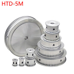 HTD-5M 10T-60T Timing Belt Pulley Without Step Bore 5-25mm, For 15mm Width Belt