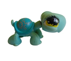 Littlest Pet Shop LPS Blue / Green Turtle 581 Diamond Light Green Eyes - Picture 1 of 8