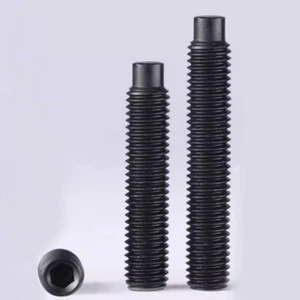 M3 M4 M5-M12 Socket Dog Point Grub Set Screws 12.9 High Tensile Hex Allen Black - Picture 1 of 4