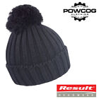 Result HDi Quest Knitted Hat Mens Ladies Chunky Knit Woolly Hat Pom Pom - R369