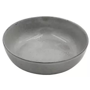 Zuppe piatto piatto pietra grigio 20 cm rotondo profondo piatti coperti tavola perla - Foto 1 di 5