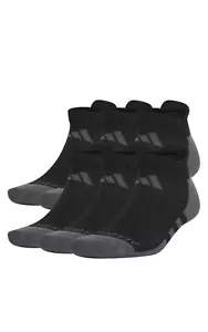 Adidas Aeroready Low Cut 6 Pack Socks Black / Grey UK Size 4-6 New - Picture 1 of 7