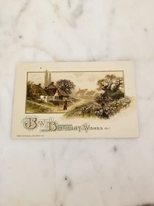 "Best Birthday Wishes" Postcard Copyrighted 1912 & Posted 1913 - Picture 1 of 4