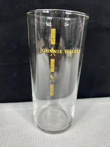 Johnnie Walker Scotch Whiskey Tall Cocktail High Ball Glass Yellow Graphic EUC - Picture 1 of 5