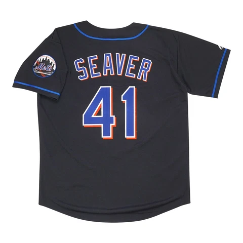 Tom Seaver New York Mets Alternate Black Jersey w/ Team Patch Men's (M-2XL) Cover