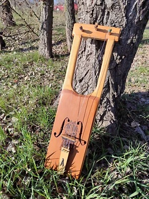 Handmade Tagelharpa Viking Bowed Lyre – Nordic Folk Instrument / 3 Strings - Image 1 of 4