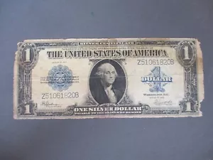 1923 Series, Large Size Note, $1 SILVER CERTIFICATE Dollar Bill - Picture 1 of 22