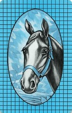 Horse Head Vintage Single Swap Playing Card King Hearts