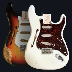 FRANCHIN Mercury F guitar body Relic Aged 100% Nitro S-type F-hole*MADE TO ORDER - Imagen 1 de 47