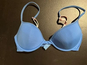 Victoria Secret Pink Vintage BH Bügel blau mit rosa Akzenten 34 B - Bild 1 von 4