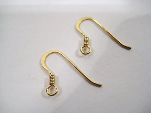10 Monachelle in puro Argento 925 dorato a Gancio x orecchini, 5 coppie. OFFERTA - Foto 1 di 3