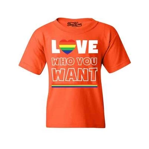Love Who You Want Youth's T-Shirt Pride Shirts - Picture 1 of 10