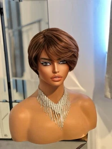 High Heat Resistant Wigs With Bangs Cosplay Party Wigs End Of Line No Lace - Picture 1 of 4